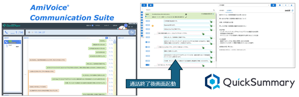 生成要約サービスQuickSummary2.0とAmiVoice(R) Communication Suiteが連携