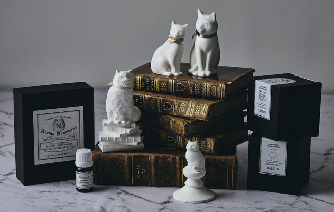 BALLONの人気アロマオーナメントシリーズに、ねこの「CHIFFON」が登場