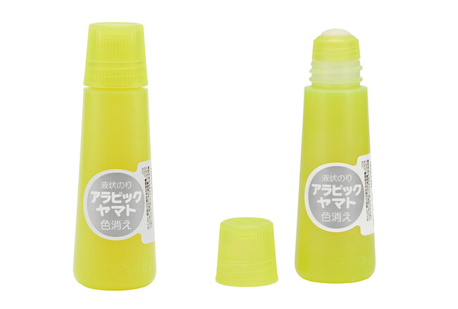 ～塗ったところを「色」で確認！蛍光イエローがひと際目立ち塗り残しを防ぐ～液状のり「アラビックヤマト 色消え」リニューアル発売