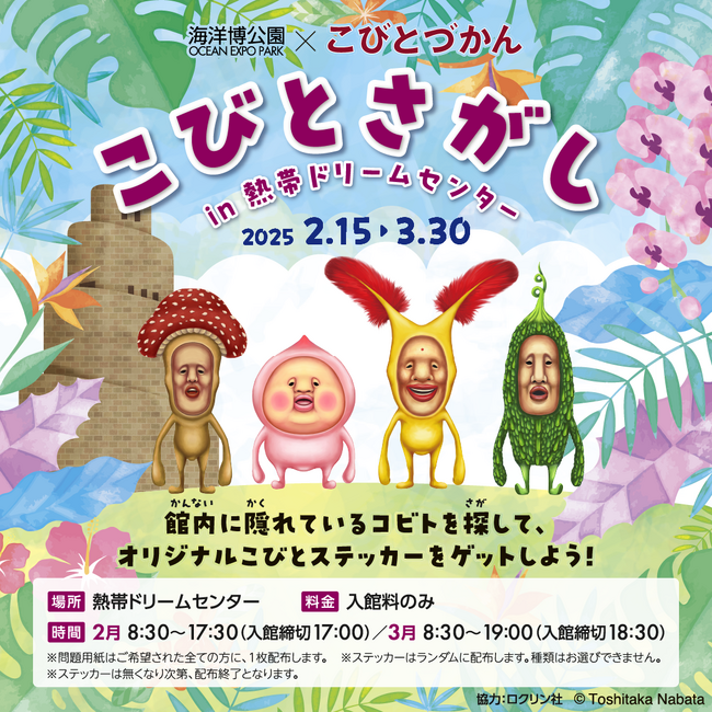 【海洋博公園】2025年2月15日（土）から「こびとさがし in 熱帯ドリームセンター」開催！