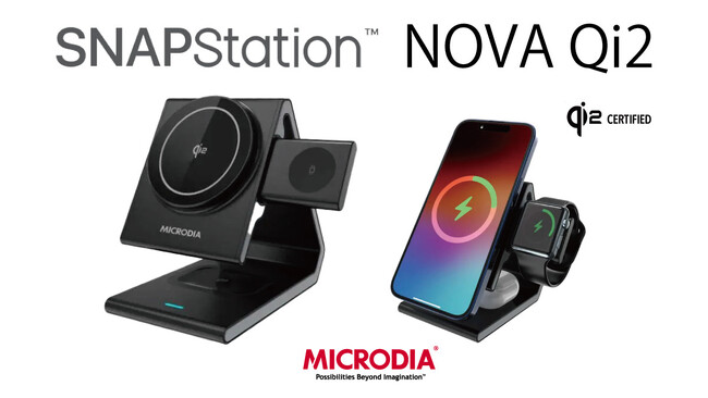 MICRODIA SNAPStation NOVA Qi2 23W 4-in-1 マグネットワイヤレスステーション登場