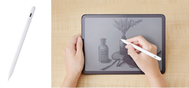 純正のApple Pencilに近い描き心地!約20分でフル充電が可能な、USB Type-Cケーブル付属の学校向け iPad用アクティブタッチペンを新発売