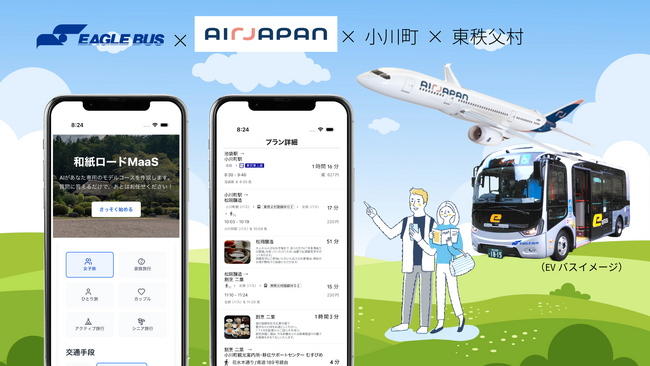 小川町・東秩父村の観光がもっとスマートに！AI搭載アプリ「和紙ロードMaaS」で快適な旅へ！イーグルバス株式会社より2月7日公開