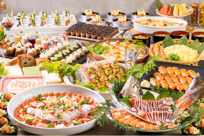 休暇村乗鞍高原では、４月1日より信州うまいもんビュッフェがリニューアル　～誕生から20周年を迎えた「信州サーモン」と地元洋菓子店セラのスイーツフェアを開催～