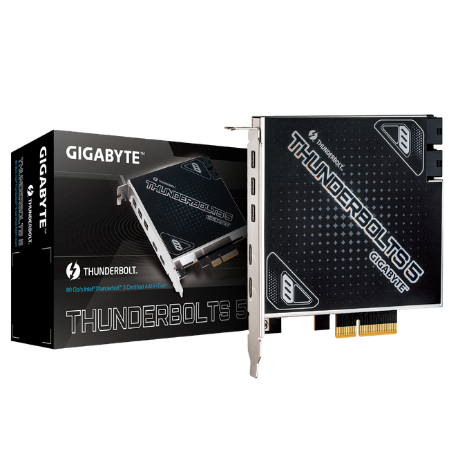 GIGABYTEより、Thunderbolt 5 に対応したマザーボード用拡張カード「GIGABYTE THUNDERBOLTS 5 拡張カード」を発売