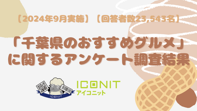 【2024年9月実施】【回答者数23,543名】「千葉県のおすすめグルメ」に関するアンケート調査結果