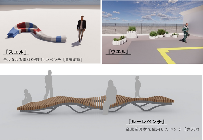 大阪・関西万博の開催に合わせて地球環境に配慮した３Dプリント造作物を設置します