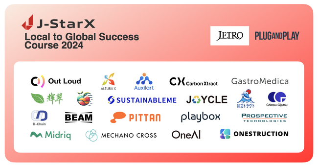 J-StarX Local to Global Success Course 2024 Extension Phase通過企業を決定