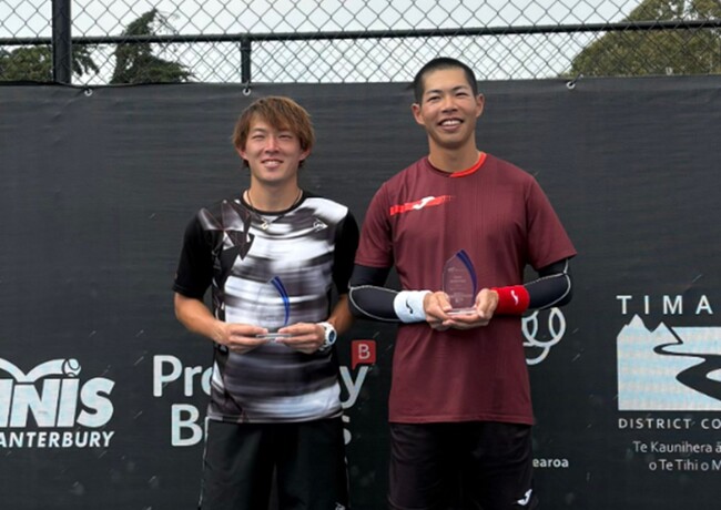 【みちのくコカ・コーラボトリング所属】菊地裕太、ITFワールドテニスツアーM25にて男子ダブルス優勝！