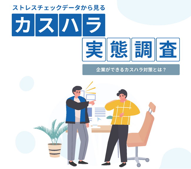 今や見過ごせない「カスハラ」の現状とは！？ダウンロード資料『ストレスチェックデータから見るカスハラ実態調査』発行！