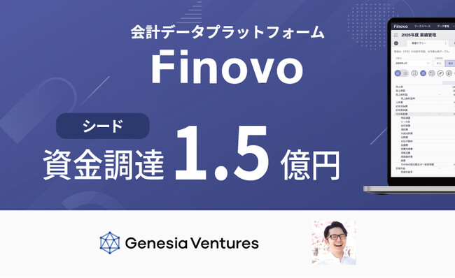 会計データプラットフォームを提供する株式会社Finovo、シードラウンドで1.5億円の資金調達を実施