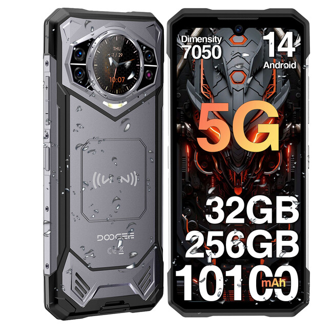 DOOGEE S200：5G対応、Rugged Phone（頑丈なスマホ） 日本発売開始！MTK D7050 CPU日本に初登場！32GBメモリ+10100mAh大容量バッテリー+1億画素カメラ