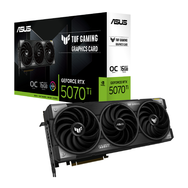 NVIDIA(R) GeForce RTX(TM) 5070 Tiを搭載したビデオカード2モデル「TUF-RTX5070TI-O16G-GAMING」「PRIME-RTX5070TI-O16G」を発表