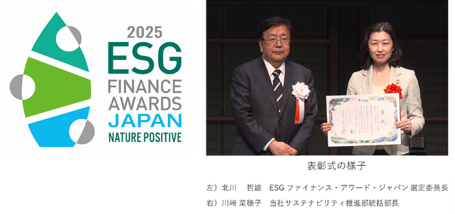 第6回ESGファイナンス・アワード・ジャパン（主催：環境省）環境サステナブル企業部門「ネイチャーポジティブ賞」受賞
