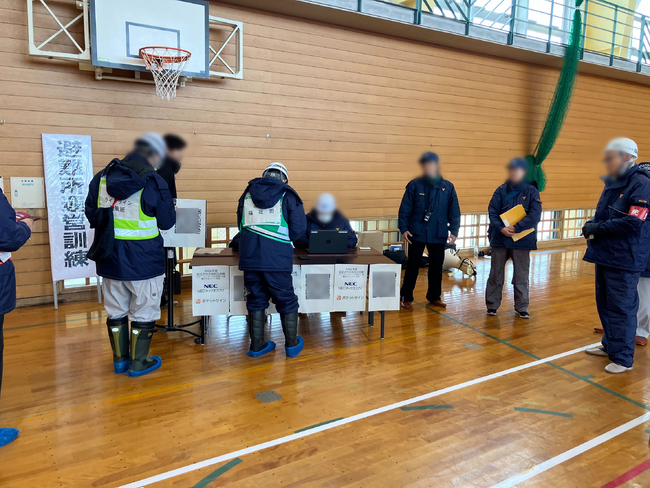 「ポケットサイン防災」、山形県尾花沢市が行った冬期防災訓練の場にて実証