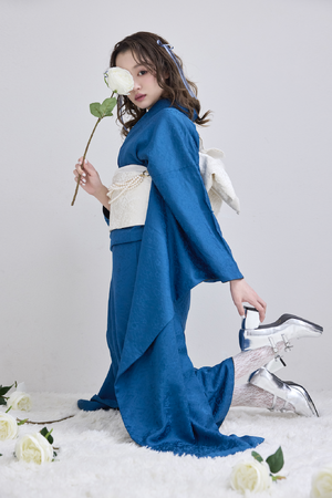【aimme札幌店】aimmeオリジナル振袖”藍花”からガーリースタイルが登場！