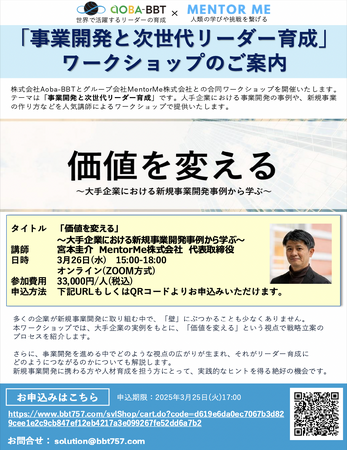 「事業開発と次世代リーダー育成」ワークショップ開催（第2回）