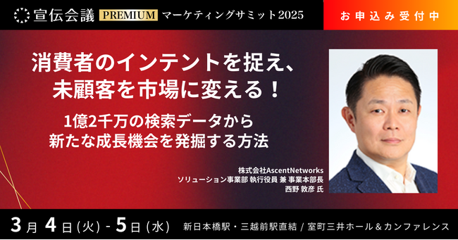 未顧客を市場に変える新戦略！消費者行動分析ツール Listening Mindが宣伝会議マーケティングサミットPREMIUM2025に登壇決定