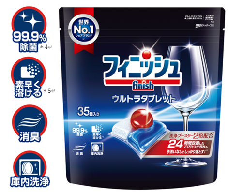 世界シェアNo.1 *¹食洗機専用洗剤ブランド「フィニッシュ」 　　　　から、“最高レベルの洗浄力”の新商品が登場！
