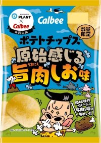 PLANT×カルビー 初のコラボレーション！太古の味わいを現代に――『ポテトチップス 原始感じる旨肉しお味』限定発売！