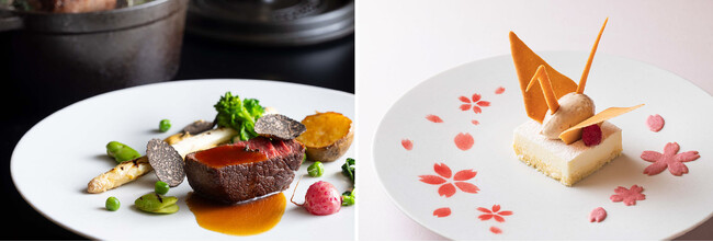 【横浜ベイホテル東急】春を彩る期間限定メニューが登場「黒毛和牛のグリル」と「SAKURAスイーツ」