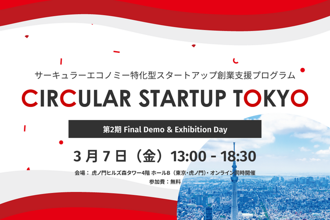 サーキュラーエコノミーの未来を創る「CIRCULAR STARTUP TOKYO」第2期、Final Demo & Exhibition Day を開催