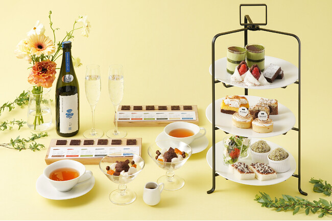 Minimal 麻布台ヒルズ店に、「和」をテーマとしたチョコレートアフタヌーンティーが期間限定で登場。特製チョコレートあんみつやいちご大福など、和菓子や和素材をふんだんに使用。