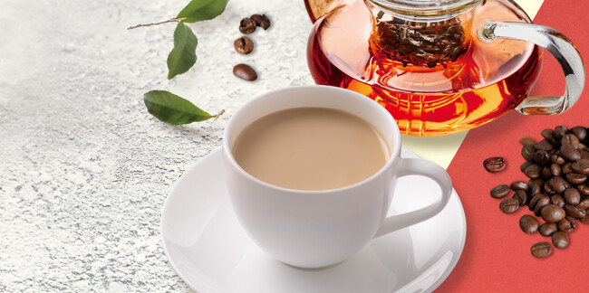 ダブルネルドリップコーヒーと日本紅茶の新たな出会い 上島珈琲店から新メニュー『珈琲香るミルク紅茶』、華やかな春の色を楽しめる『関山桜のミルク珈琲』、『苺ミルク』を2月27日に期間限定発売！