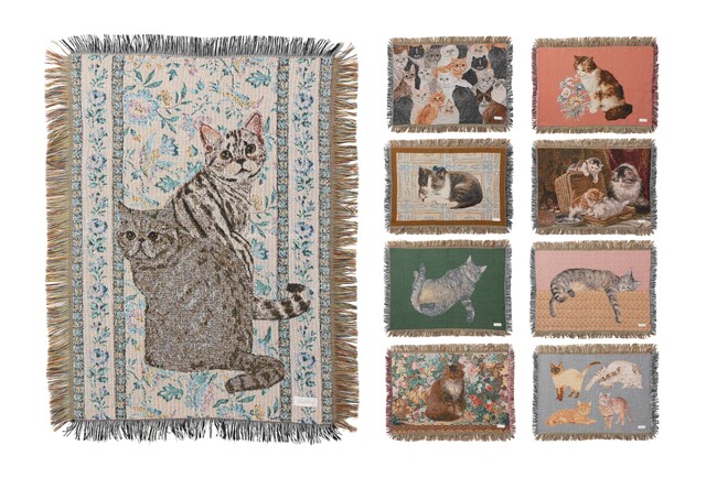 【上品キュートな猫ちゃんたち】雑貨ブランド「Jubilee」から愛らしい猫デザインのジャガード織マットが新登場