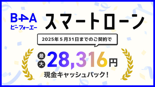 クリニック側の手続きが一切不要の革新的な医療ローン「B4Aスマートローン」が最大28,316円の『初回利息キャッシュバックキャンペーン』を開催