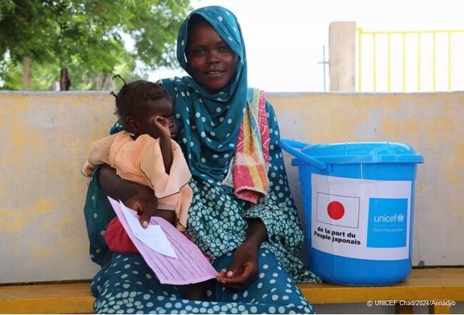 UNICEFの人道支援に、日本政府から3,900万米ドルの資金協力