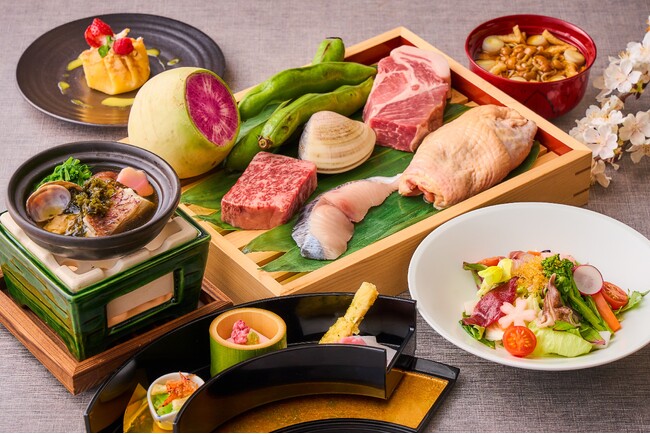 選べるメイン料理が魅力!春の彩り豊かな「四季彩コース」
