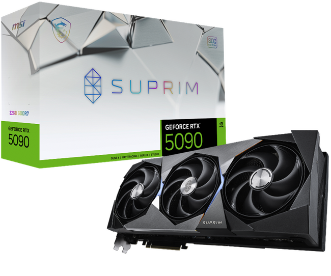 MSI、GeForce RTX(TM) 50シリーズを搭載したグラフィックスカード「GeForce RTX(TM) 5090 32G SUPRIM SOC」などの4モデルを発売