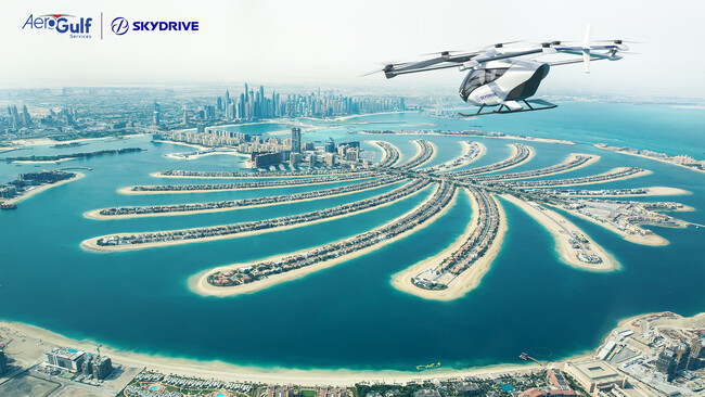 SkyDriveが、ドバイのヘリコプターチャーター会社AeroGulf Servicesから最大50機のプレオーダーを合意、パーム・ジュメイラでの事業を検討
