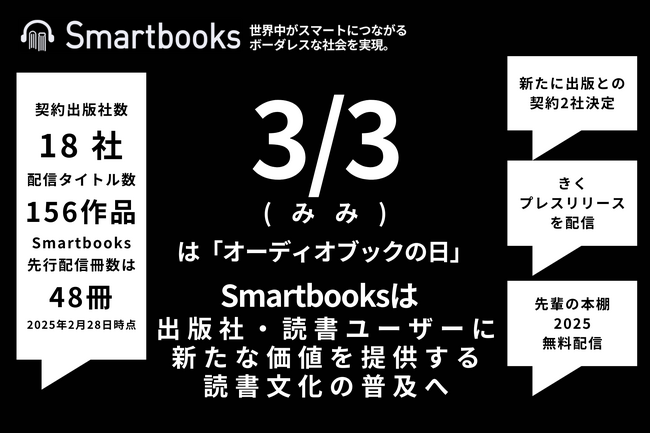 【Smartbooks】3月3日(みみ)は「オーディオブックの日」。