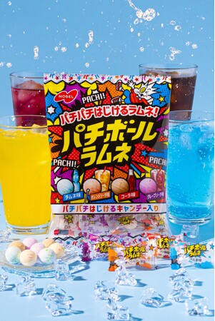 “体感系ラムネ”「パチボールラムネ」が新たなパッケージデザインとなって新発売！「パチボールラムネ ドリンクアソート」
