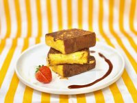 当店の人気商品「たまごカステラ」を使用した「たまごたっぷりフレンチトースト」が3月17日発売