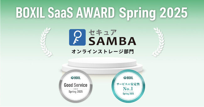 kubellストレージ運営の「セキュアSAMBA」が「BOXIL SaaS AWARD Spring 2025」オンラインストレージ部門で「Good Service」「サービスの安定性No.1」に選出