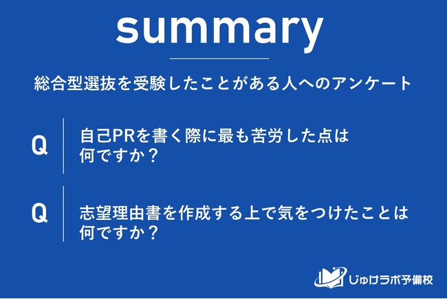 【総合型選抜】自己PR・志望理由書作成で浮かび上がる苦悩と成功戦略の全貌