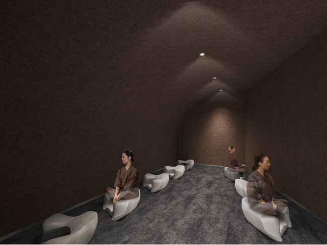 【うめきた温泉 蓮 Wellbeing Park】マインドフルネス瞑想体験の空間・プログラム「メディテーションケーブ」のサービスを「Upmind」と共同開発