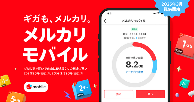 メルカリ、MVNOとして「メルカリモバイル」の提供を開始