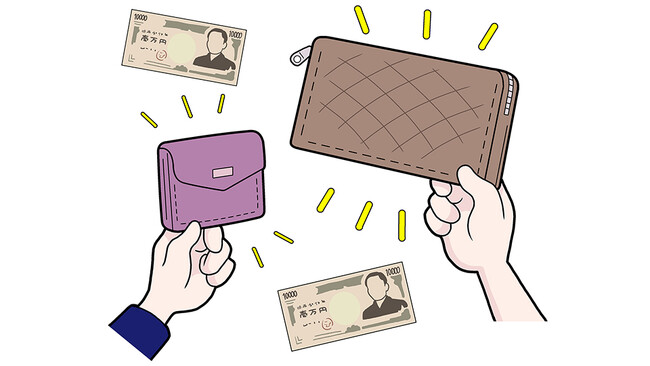 財布の人気タイプ、長財布と二つ折りに二分　入っていると安心な金額は「1万円」