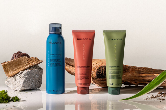 グローバルヘアケアブランド“milbon”MZ世代の様々な価値観に特化した“milbon”&(ミルボン アンド)から計算されたラフなヘアデザイン創りを叶えるスタイリング剤3品