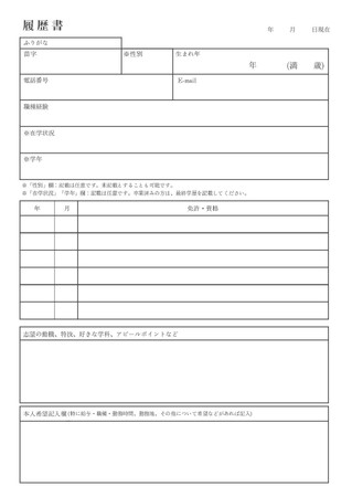 履歴書に個人情報を書きすぎている？情報が最低限で済むテンプレートをミライトーチが新提案！