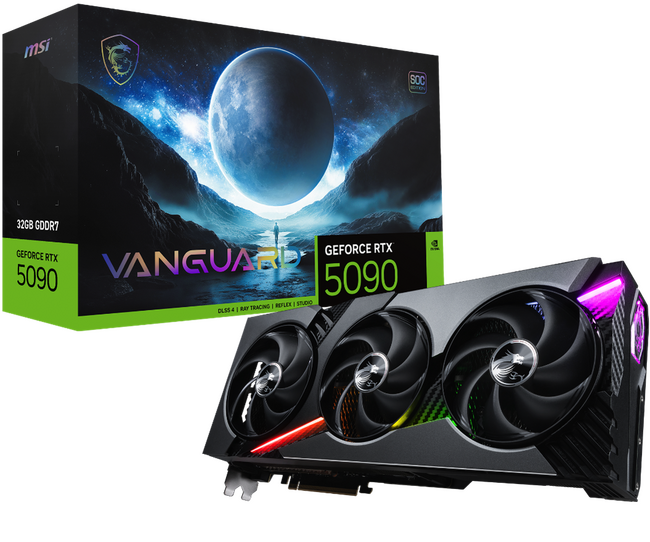 「GeForce RTX(TM) 5090 32G VANGUARD SOC LAUNCH EDITION」、「GeForce RTX(TM) 5090 32G VANGUARD SOC」を発表