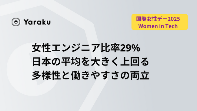 ＜業界平均を大きく上回る＞女性エンジニア比率29%の八楽の開発チーム