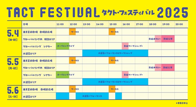 【東京芸術劇場】TACT FESTIVAL 2025 開催決定！