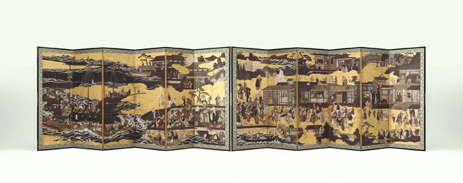 【長崎歴史文化博物館】クリーブランド美術館蔵・永見徳太郎旧蔵「南蛮屏風」高精細複製品を長崎県に寄贈　長崎歴史文化博物館で特別公開