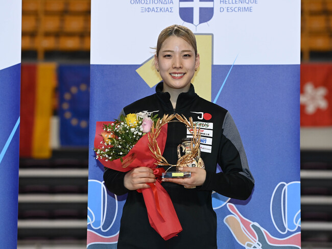 【フェンシング】女子サーブル ワールドカップ(ギリシャ/イラクリオン)で江村美咲が優勝！