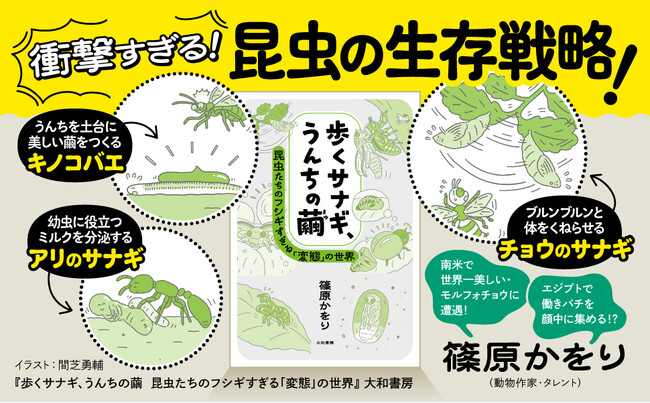 衝撃すぎる!昆虫の生存戦略『歩くサナギ、うんちの繭』発売(3/8)。